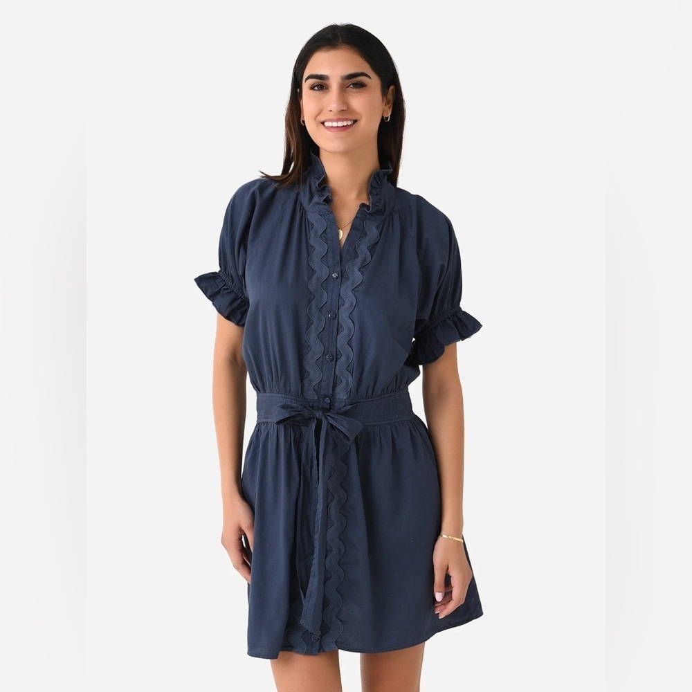 STARK X  ABBEY Cotton Sleeveless Blues Dress Size S